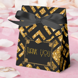Para Regalos Art Deco Caja de Favor de Tiendas de Boda Negro y