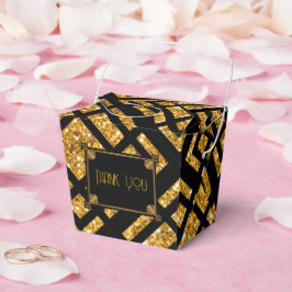 Para Regalos Art Deco Negro y Boda de oro sacan caja de favores
