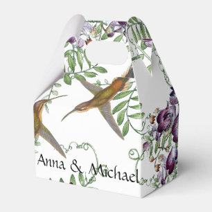 Para Regalos Aves Colibríes Flores Caja de Favor de Vino Floral