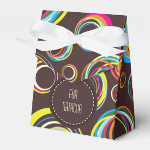 Para Regalos bandas de goma - etiqueta marrón - caja de favores