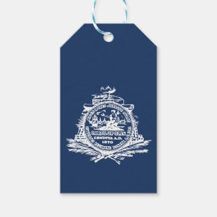 Para Regalos Bandera de Charleston, etiquetas de regalo de Caro