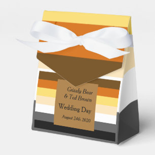 Para Regalos Bandera del Orgullo de Oro Caja de Favor de Boda G