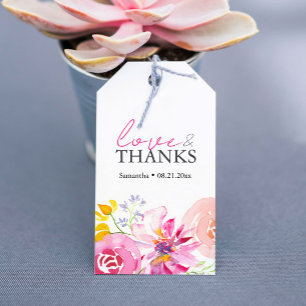 Para Regalos Bebé En Bloom Favor Etiquetas Floral Acuarela