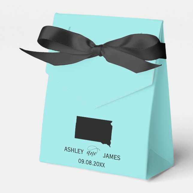 Para Regalos Bienvenida boda a Caja de Favores de Dakota del Su (Front Side)
