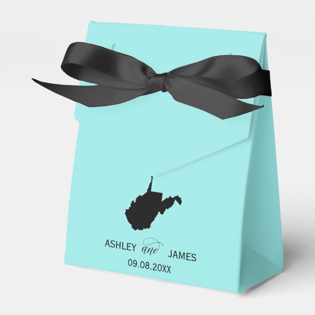 Para Regalos Bienvenidos bodas a la Caja de Favores de Virginia (Front Side)