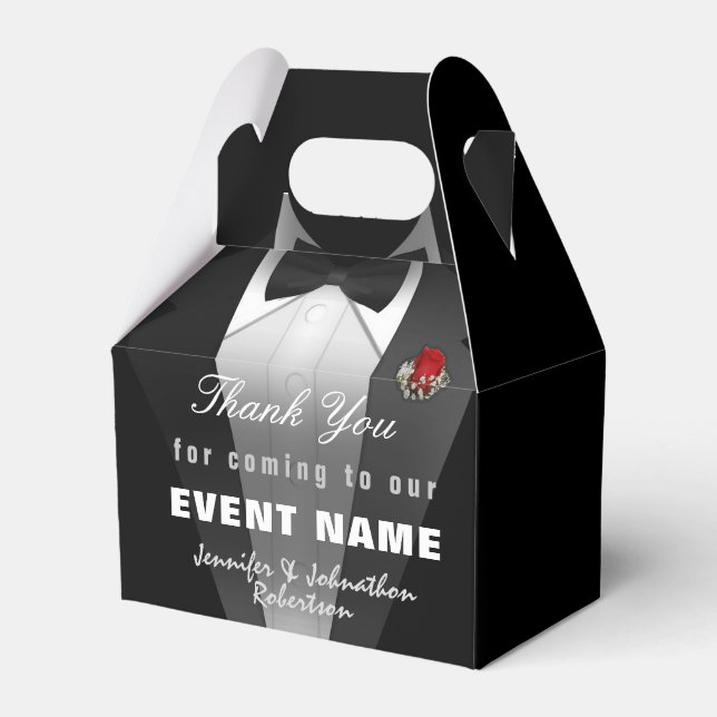 Para Regalos Black Tuxedo Gracias | Caja de regalo (Front Side)