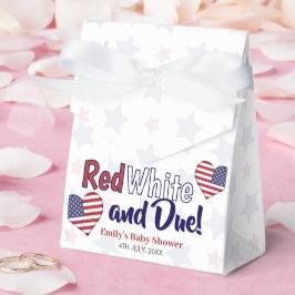 Para Regalos Blanco rojo y caja de favoritos de Baby Shower deb