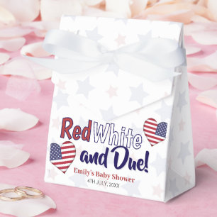 Para Regalos Blanco rojo y caja de favoritos de Baby Shower deb