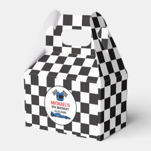Para Regalos Blue Car Racing Birthday Caja de regalo