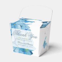 Blue Hydrangea Sofisticada Caja de Favor de Bodas
