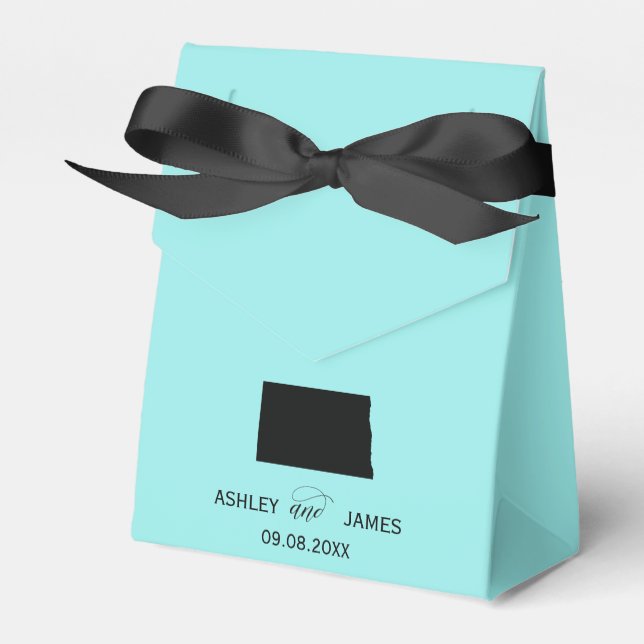 Para Regalos Boda Bienvenidos al mapa de caja de favores de Dak (Front Side)