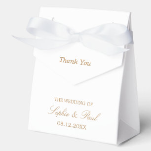 Para Regalos Boda Blanco Dorado Beige Gracias Caja De Favor