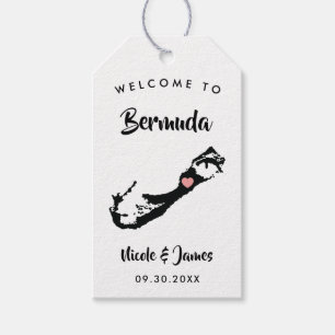 Para Regalos Boda de Bermudas: Etiquetas de la bolsa de bienven