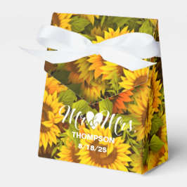Para Regalos Boda de girasoles personalizada Caja de Favor de T
