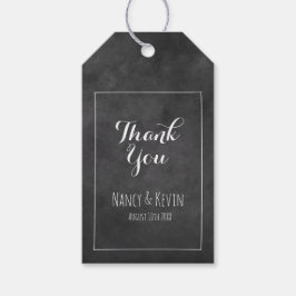 Para Regalos Boda de pizarra negra gracias por las etiquetas de