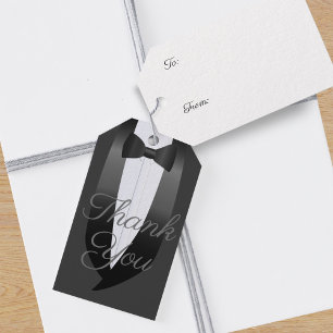 Para Regalos Boda De Tuxedo Gracias A Las Etiquetas De Favor De
