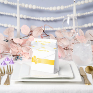 Para Regalos Boda Favor Caja Mariposa Amarilla