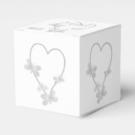 Para Regalos Boda Favor Regalo Caja de Plata Corazón Mariposas