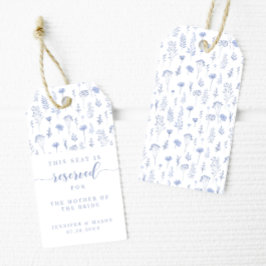 Para Regalos Boda floral azul lugar Sello Etiquetas preferencia