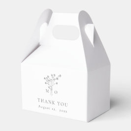 Para Regalos Boda gracias caja de favores simple ramo