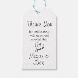 Para Regalos Boda Gracias Etiquetas de regalo, Personalizable