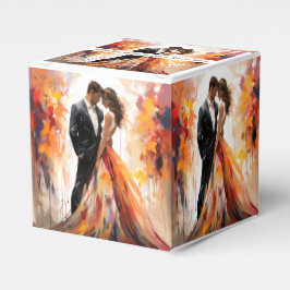 Para Regalos Boda otoño caja de favores artísticos de pareja