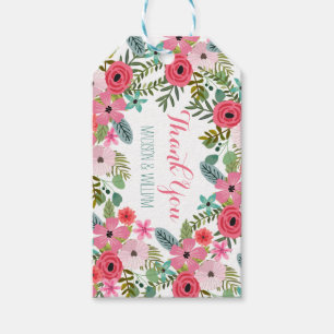 Para Regalos Boho floral Gracias etiquetas de regalo Personaliz