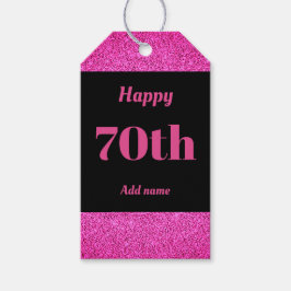 Para Regalos bonito de etiquetas de regalo de cumpleaños 70