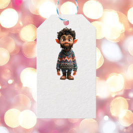 Para Regalos Bonito Guy Navidades Elf White Gift Etiquetas