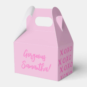 Para Regalos Bonito nombre de amigo XOXO caja de favores color 
