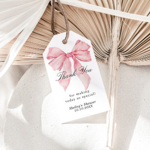Para Regalos Bow Rosado Shes Tying The Knot Gracias Etiquetas F