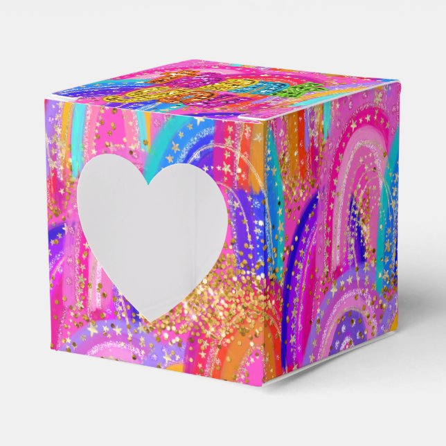 Para Regalos Brillante arco iris 6º cumpleaños Gracias caja de  (Anverso)