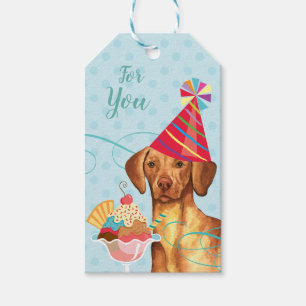 Para Regalos Buenas etiquetas de regalo de cumpleaños Vizsla
