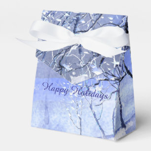Para Regalos Buenas fiestas caja del favor de la nieve del