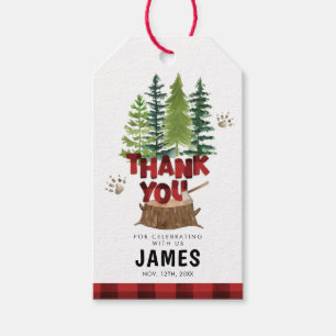 Para Regalos Búfalo Plaid Lumberjack Gracias Etiquetas Favor