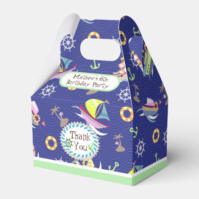 Para Regalos Buques divertidos Caja de Favor Azul profundo (Front Side)