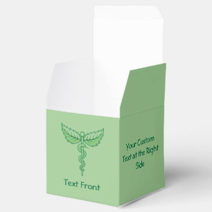 Para Regalos Caduceo con caja de favor de hojas
