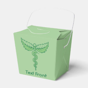 Para Regalos Caduceo con caja de favor de hojas