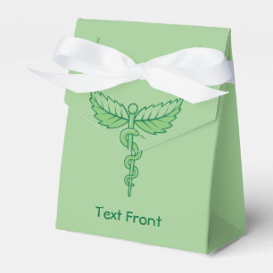 Para Regalos Caduceo con caja de favor de hojas