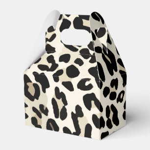 Para Regalos Caja adaptable del favor del estampado leopardo