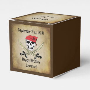 Para Regalos Caja alegre del favor de fiesta del pirata de