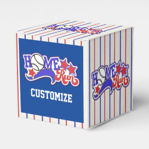 Para Regalos Caja blanca y azul roja del favor del cubo del
