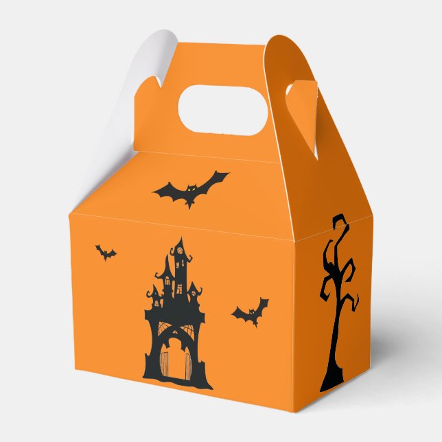 Para Regalos Caja con Gablete - Casa Embrujada de Halloween (Front Side)