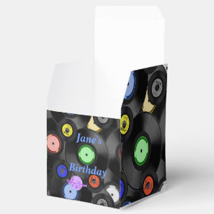 Para Regalos Caja cuadrada del favor de los expedientes retros