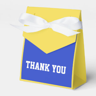 Para Regalos caja de agradecimiento con arco en azul y amarillo
