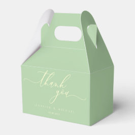Para Regalos Caja de agradecimiento de boda de marca moderna de