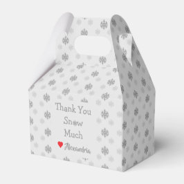 Para Regalos Caja de agradecimiento de copo de nieve