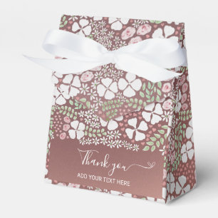Para Regalos Caja de agradecimiento floral blanca con rosas ros