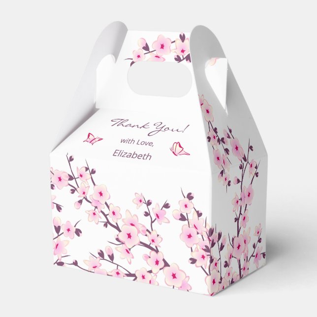 Para Regalos Caja de agradecimiento personalizada de flor de ce (Front Side)