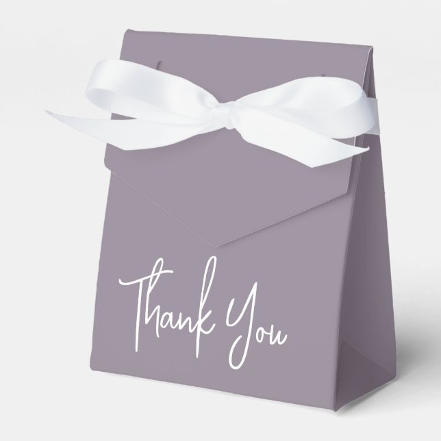 Para Regalos Caja de agradecimiento Simple Script Lilac (Front Side)